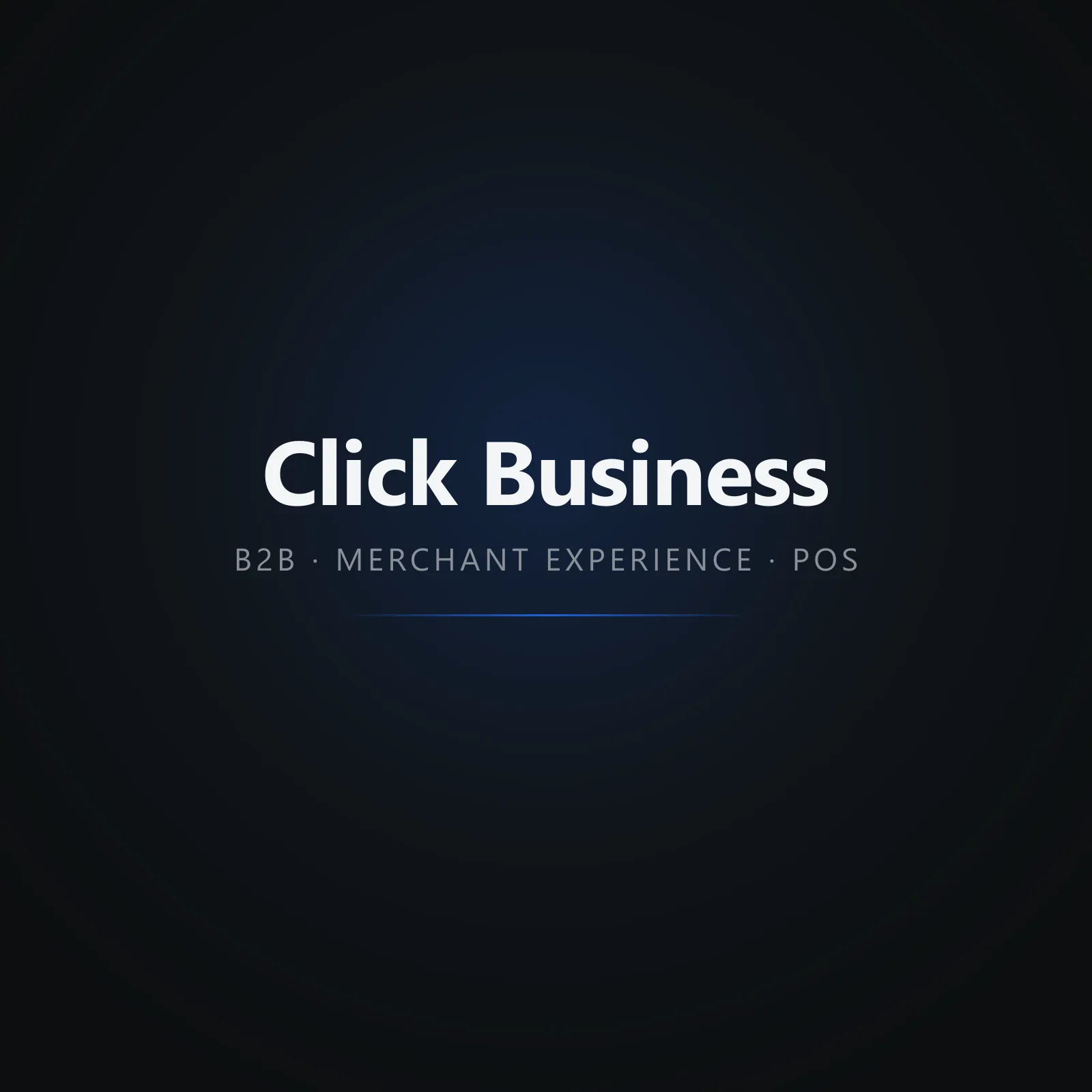 Click Business merchant experience