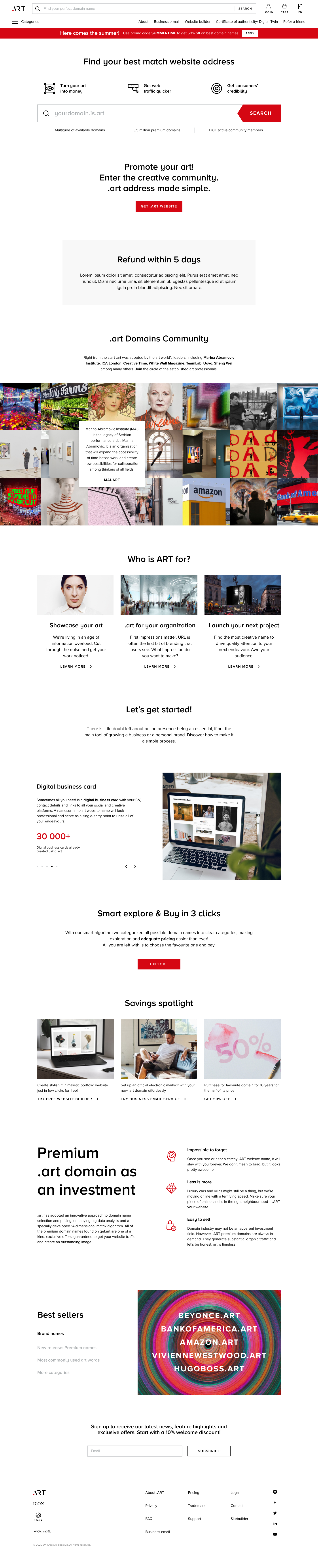 Old page design