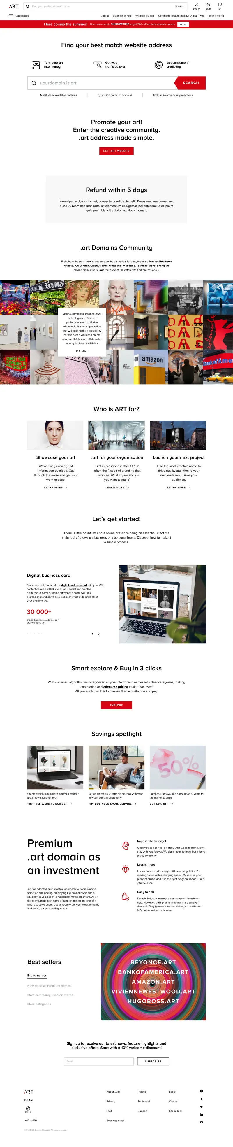 Old page design